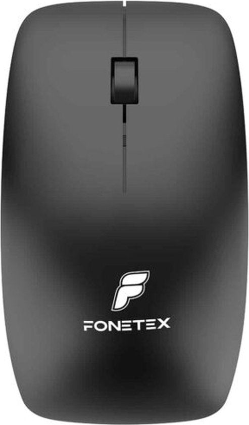 FoneTex Ergonomische Draadloze Muis - Draadloos 2.4Ghz - Laptop Muis - Geschikt voor Microsoft Windows 11, 10, X, Vista - Model Surface Arc Wireless Mouse - Zwart