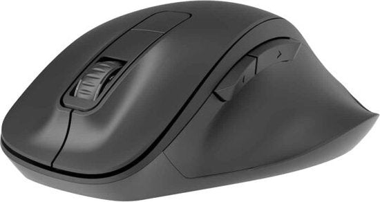 FoneTex draadloze muis met duimsteun - Draadloos + Bluetooth V5.0 - Ergonomisch - Stille muis - Zwart