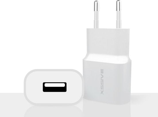 Gecertificeerde USB Stekker - 5V 1A Adapter - Oplader USB-A - 5W - Stekker - Wit