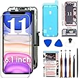 for iPhone 11 Screen Replacement 6.1 Inch, Diykitpl 3D Touch LCD Digitizer Replacement for A2111, A2223, A2221, with Repair Tools Kit+Magnetic Screw Mats+Screen Protector+Waterproof Frame Adhesive