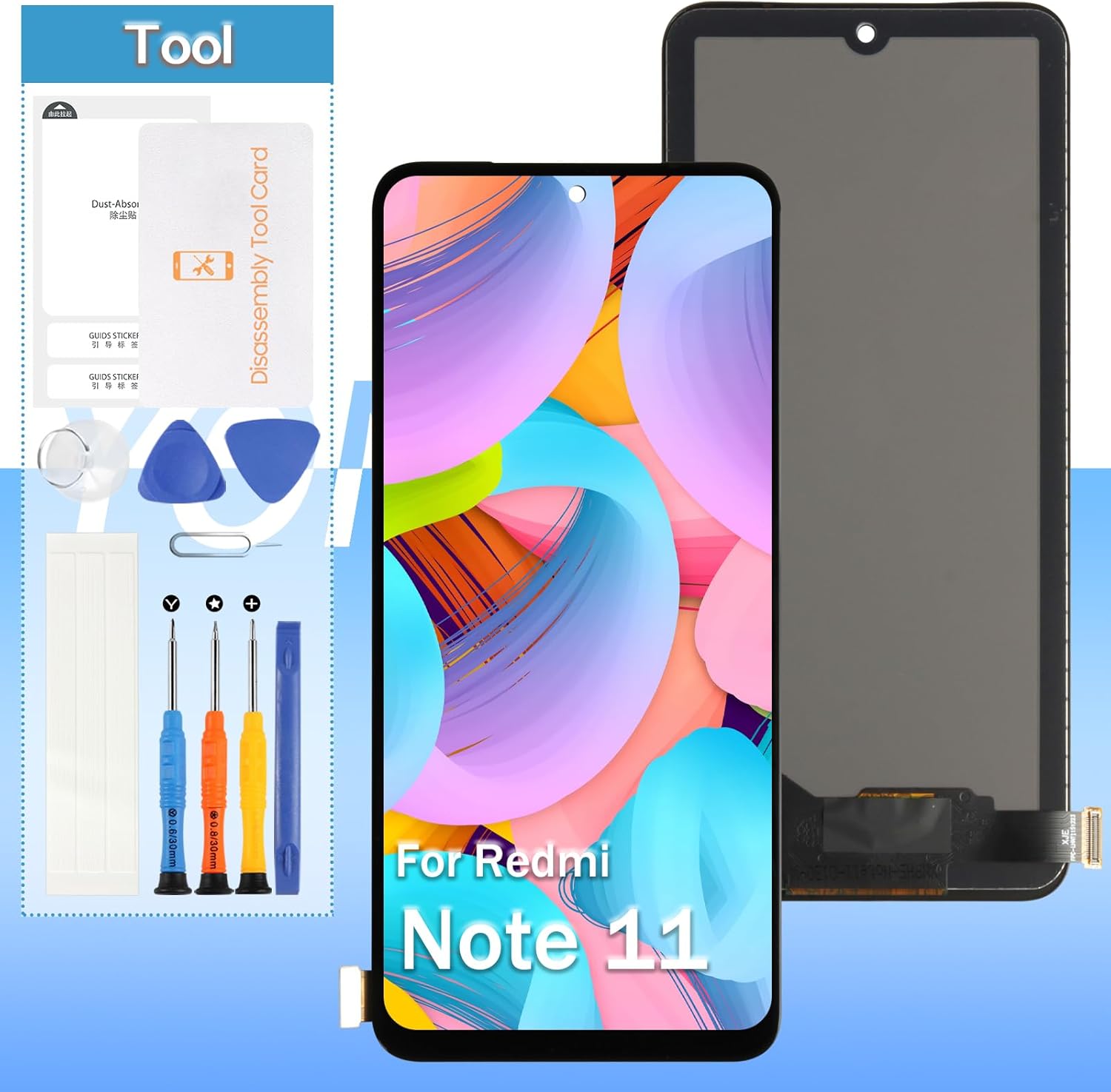 Screen Replacement for Xiaomi Redmi Note 11 (Incell) 2201117TG,2201117TI,2201117TY,2201117TL 6.43" LCD Display Touch Digitizer Assembly(Not Fingerprint)