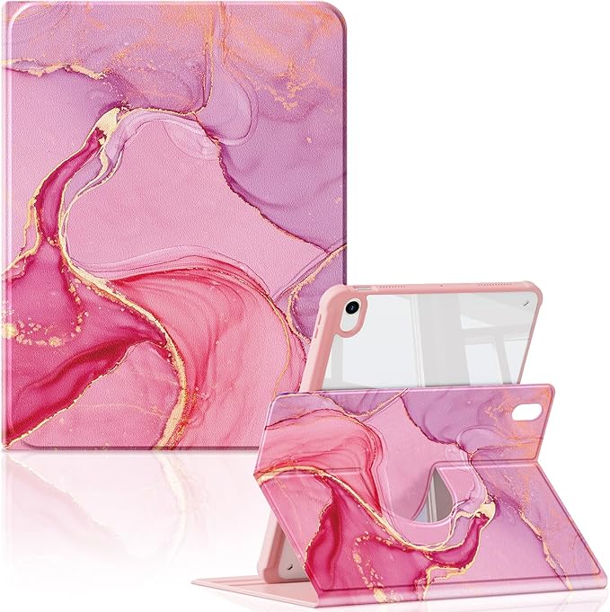 Compatible with iPad 10th Generation 10.9 Inch 2022 (Model A2696/A2757/A2777), 360 Rotating Stand Smart Case with Pencil Holder, Auto Wake/Sleep Support, Full Protection for Apple iPad 10th Gen 10.9