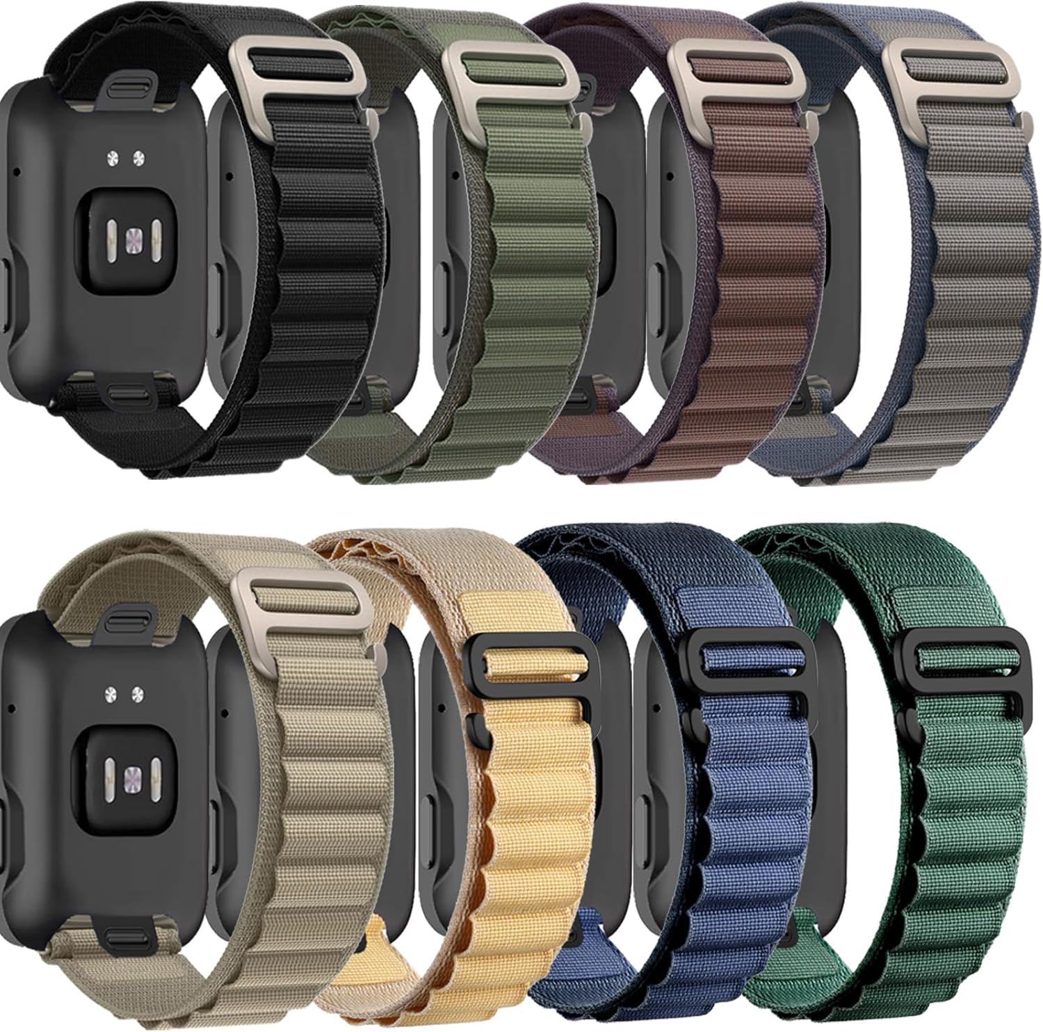 Alpine 8 Pack Watch Band Compatible with Apple Watch Ultra 49mm 46mm 45mm 44mm - Sport Loop, Trail Loop, Ocean Band for Men Women - Breathable for Ultra 2, iWatch Series 10 9 8 7 6 SE 5 4