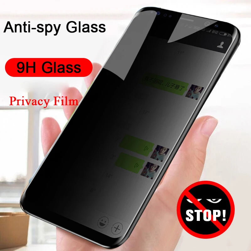 Privacy Gehard Glas voor Samsung Galaxy S24 S23 Plus Anti-spion Screen Protector Vingerafdruk Functie voor Samsung S22 S21 S25