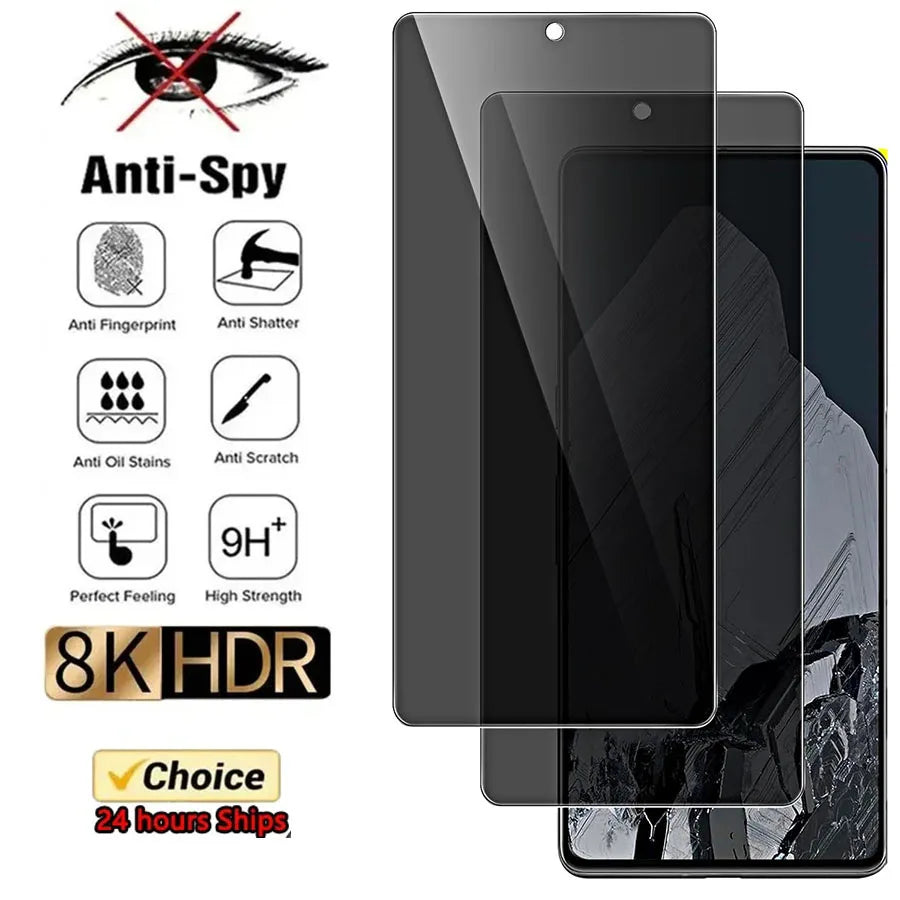 3D Anti Spy Gehard Glas Voor Google Pixel 6 7 8 9 Pro 7a 4XL 5a 4a 4G Privacy Screen protector Google Pixel 6a 4 5a 5G Glas